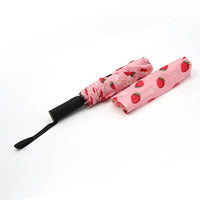 Auto Open Strawberry Compact Umbrella -UM3215-PK - Bundle Bus