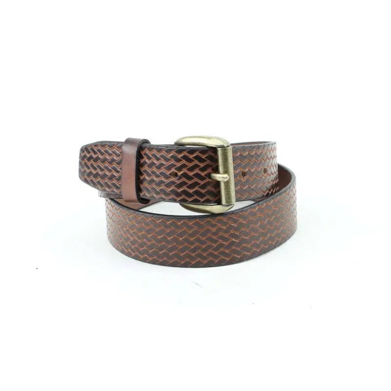 Basket Weave Leather Belt- BL 257 - Bundle Bus