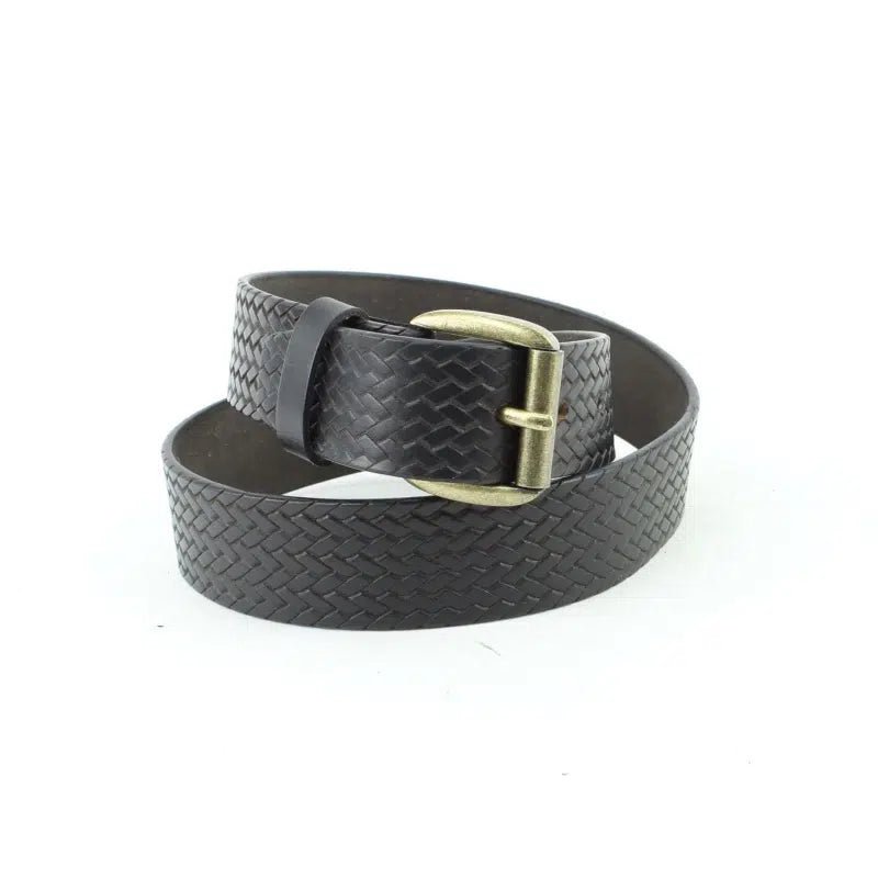 Basket Weave Leather Belt- BL 257 - Bundle Bus