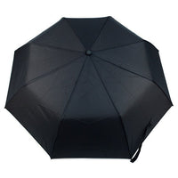 Black Compact Umbrella with Rubberized Curve Handle - UM5007 - Bundle Bus