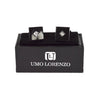 Black Crystal Target Square Brass Cufflinks - Bundle Bus