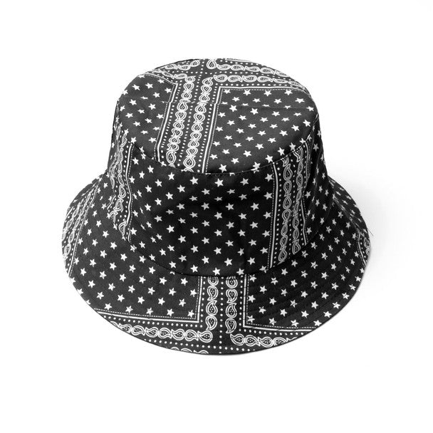 Black Paisley Bucket Hat NBKHT1000-RBKPA - Bundle Bus