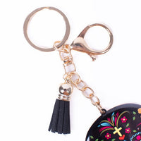 Black Sugar Skull Tassel Keychain - 31663JT-G - Bundle Bus