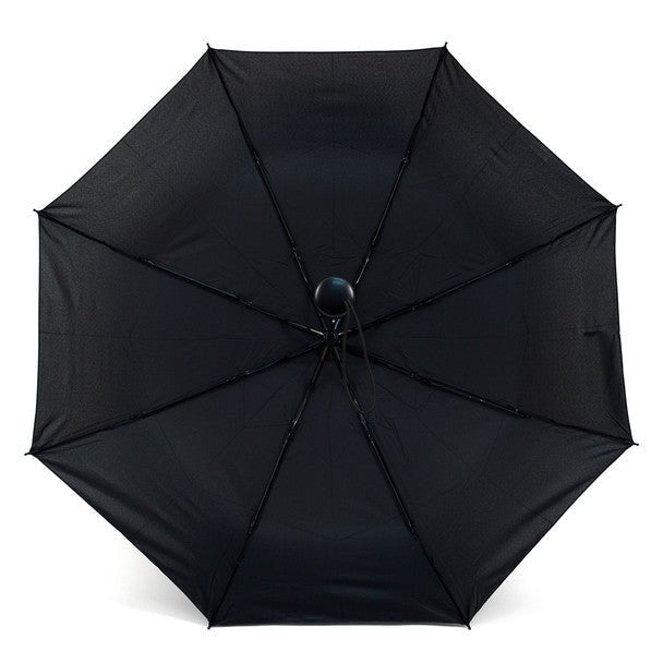 Black Telescopic Compact Umbrella with Plastic Handle - UM5004 - Bundle Bus