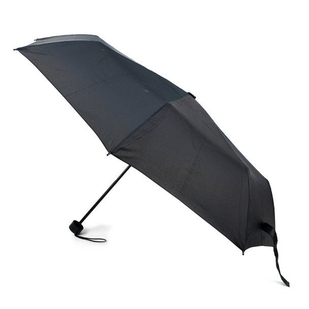 Black Telescopic Compact Umbrella with Plastic Handle - UM5004 - Bundle Bus