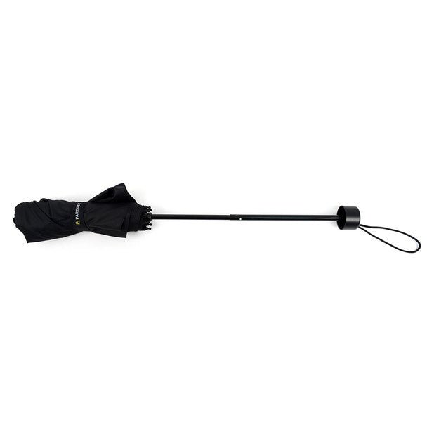 Black Telescopic Compact Umbrella with Plastic Handle - UM5004 - Bundle Bus