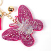 Bling Crystal Butterfly Tassel Keychain-31143RO-G - Bundle Bus