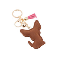 Bling Crystal Chihuahua Tassel Keychain -31424STO-G - Bundle Bus