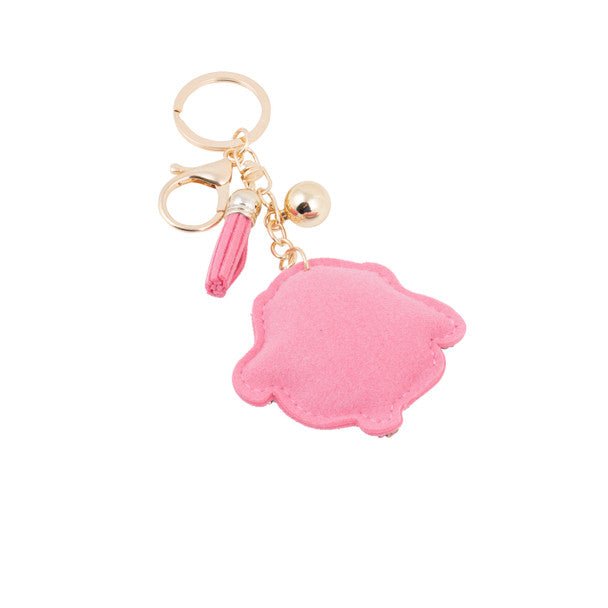 Bling Crystal Dog Face Tassel Keychain-31612LRO-G - Bundle Bus