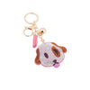 Bling Crystal Dog Face Tassel Keychain-31612LRO-G - Bundle Bus