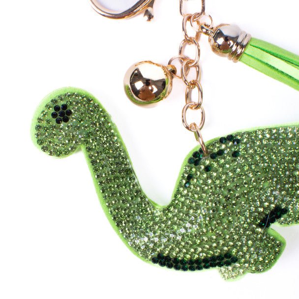 Bling Crystal Green Brachiosaurus Keychain-31695PE-G - Bundle Bus