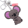 Bling Crystal Koala Bear Tassel Keychain-31428BD-R - Bundle Bus