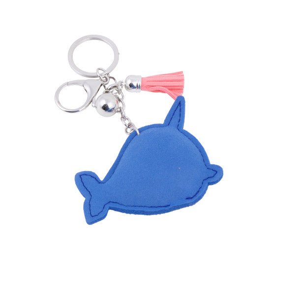 Bling Crystal Narwhal Tassel Keychain-31437LSA-R - Bundle Bus