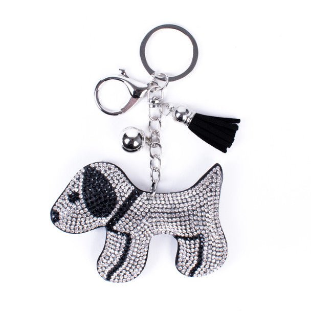 Bling Crystal Rhinestone Beagle Keychain-31193JT-S - Bundle Bus