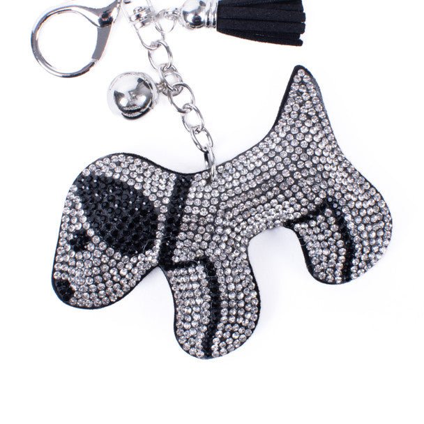 Bling Crystal Rhinestone Beagle Keychain-31193JT-S - Bundle Bus