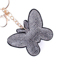 Bling Crystal Rhinestone Black Butterfly Keychain31143CR-G - Bundle Bus