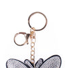 Bling Crystal Rhinestone Black Butterfly Keychain31143CR-G - Bundle Bus