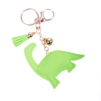 Bling Crystal Rhinestone Green Brontosaurus Dino Keychain-31692PE-G - Bundle Bus