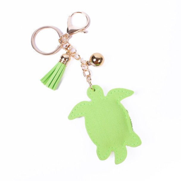 Bling Crystal Rhinestone Light Green Turtle Keychain -31616PE-G - Bundle Bus