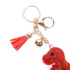 Bling Crystal Rhinestone Red Trex Dino Keychain-31694HY-G - Bundle Bus