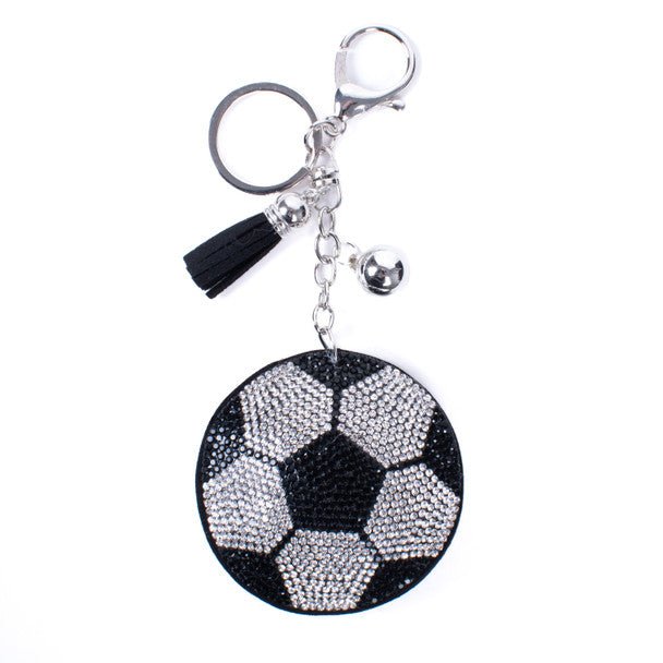 Bling Crystal Rhinestone Soccer Ball keychain-31251JT-S - Bundle Bus