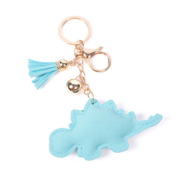 Bling Crystal Rhinestone Stegosaurus Dino Keychain-31693AQ-G - Bundle Bus