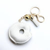 Bling Crystal White Sprinkled Donut Keychain-31654WH-G - Bundle Bus