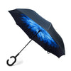 Blue Flower Double Layer Inverted Umbrella - UM18052-BL/BK - Bundle Bus