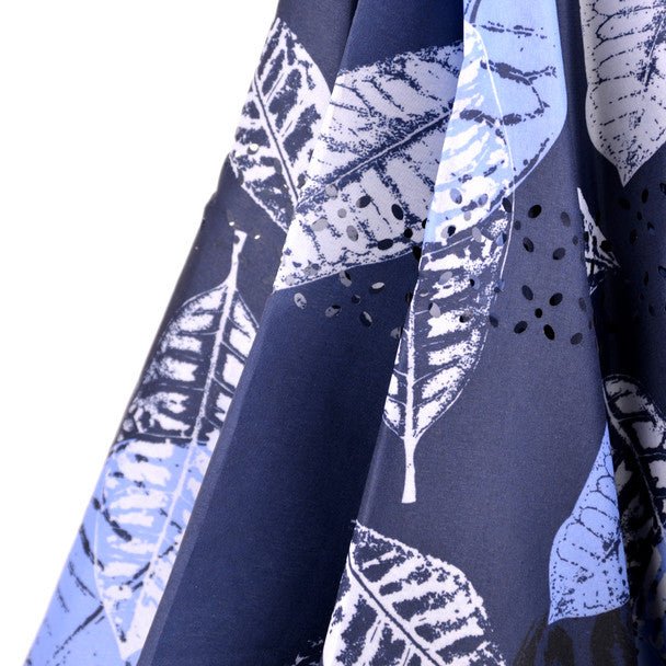 Blue Leaf Batik Double Layer Inverted Umbrella - UM18078 - Bundle Bus