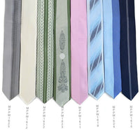 Blue Microfiber Poly Woven 2.25" Slim Panel Tie MPPW1616 - Bundle Bus