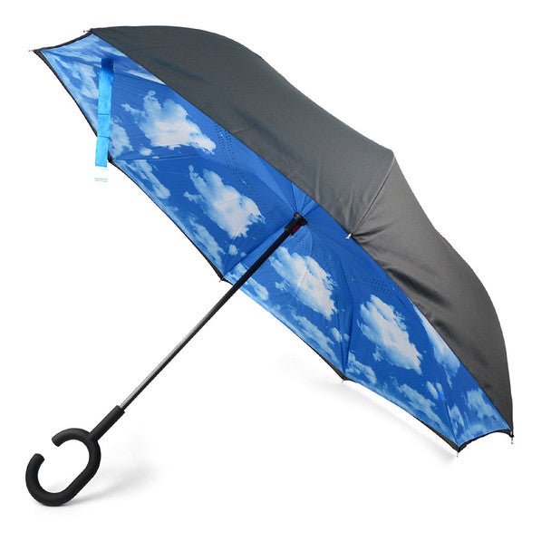 Blue Sky Double Layer Inverted Umbrella - UM18051-BL - Bundle Bus