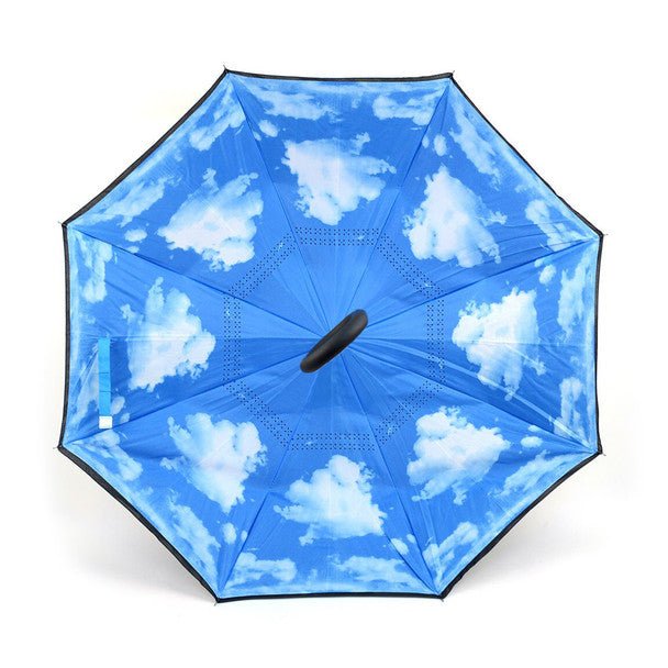 Blue Sky Double Layer Inverted Umbrella - UM18051-BL - Bundle Bus