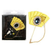 Boxed Ruffled Lapel Pins with Stone Flower and Hanging Chain - FLSP2801 - Bundle Bus