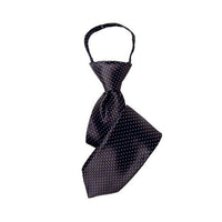 Boy's 14" Geometric Brown Zipper Tie - Bundle Bus