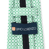 Boy's 14" Grid Green Zipper Tie - Bundle Bus