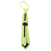 Boy's 14" Plaid Lime Zipper Tie - Bundle Bus