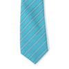 Boy's 14" Striped Teal Zipper Tie - Bundle Bus