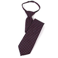 Boy's 17" Geometric Square Pink Zipper Tie - MPWZ1733 - Bundle Bus