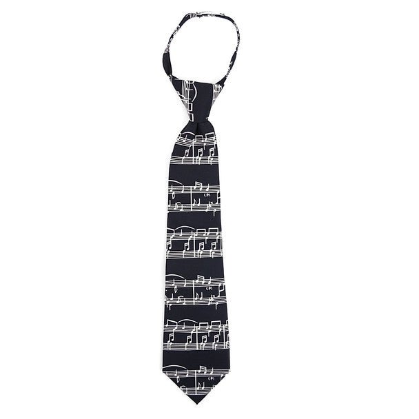 Boy's Music Notes Novelty Tie BN2607-T - Bundle Bus