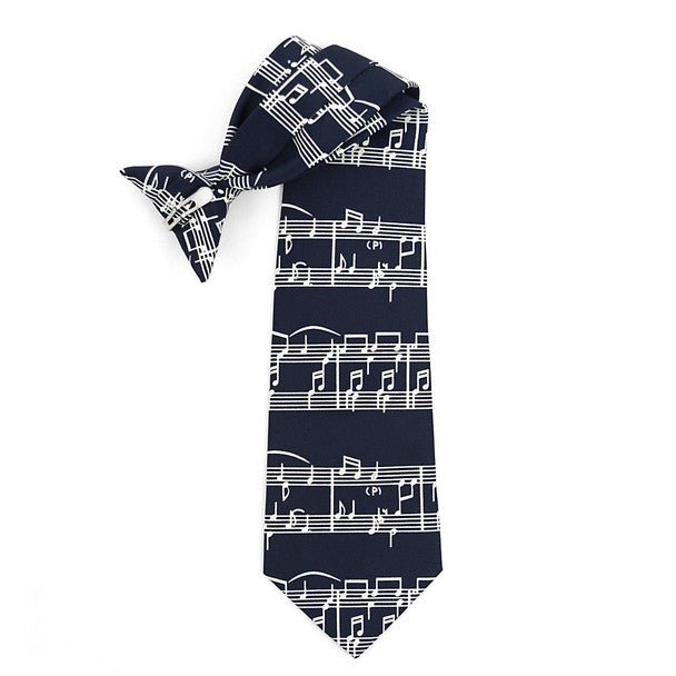 Boy's Music Notes Novelty Tie BN2607-T - Bundle Bus