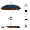 Brown Leopard print Double Layer Inverted Umbrella- UM5023 - Bundle Bus