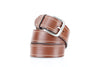 Buffalo Grain Leather Belt with White Stitching RA1767 - Bundle Bus