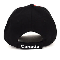 Canada Black 3D Embroidered Baseball Cap, Hat EBC10308 - Bundle Bus