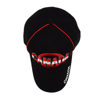 Canada Black 3D Embroidered Baseball Cap, Hat EBC10308 - Bundle Bus