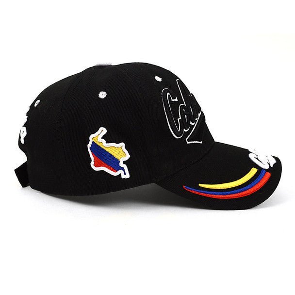 Colombia Black 3D Embroidered Baseball Cap, Hat EBC10306 - Bundle Bus