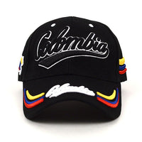 Colombia Black 3D Embroidered Baseball Cap, Hat EBC10306 - Bundle Bus