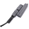 Compact Black & White Houndstooth Auto Open umbrella-UM3223-BK - Bundle Bus