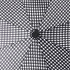 Compact Black & White Houndstooth Auto Open umbrella-UM3223-BK - Bundle Bus