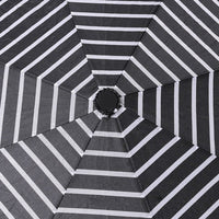 Compact Black & White Stripe Auto Open Umbrella-UM3222-BK - Bundle Bus