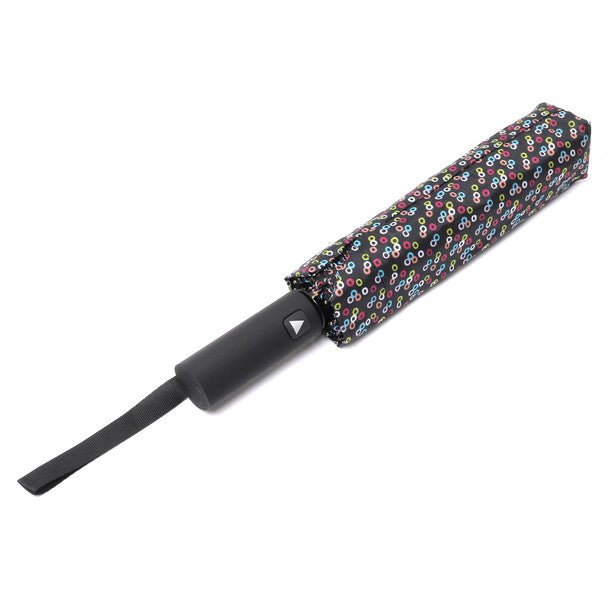 Compact Black with Colorful Bubble Auto Open Umbrella-UM3226-BK - Bundle Bus